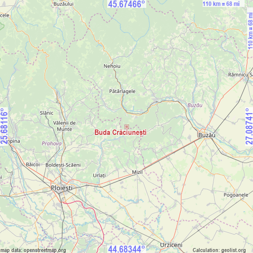 Buda Crăciunești on map