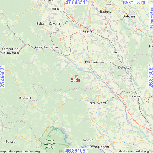 Buda on map