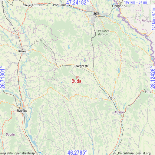 Buda on map