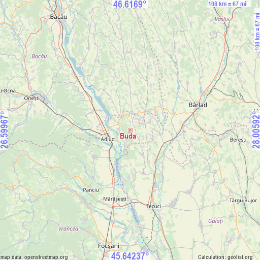 Buda on map