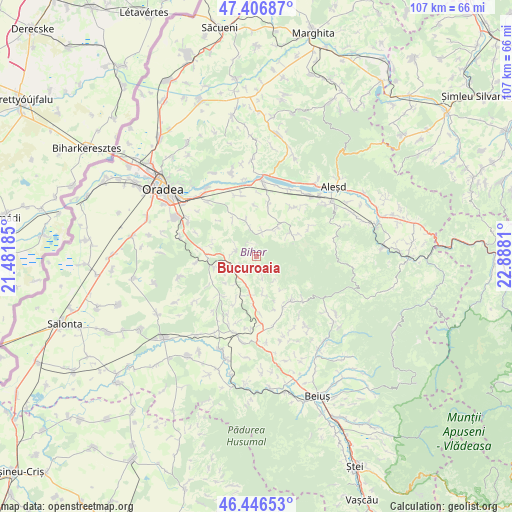 Bucuroaia on map