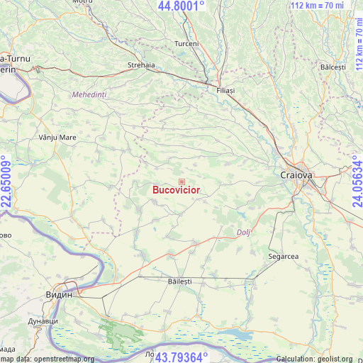 Bucovicior on map