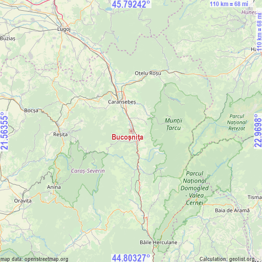 Bucoşniţa on map