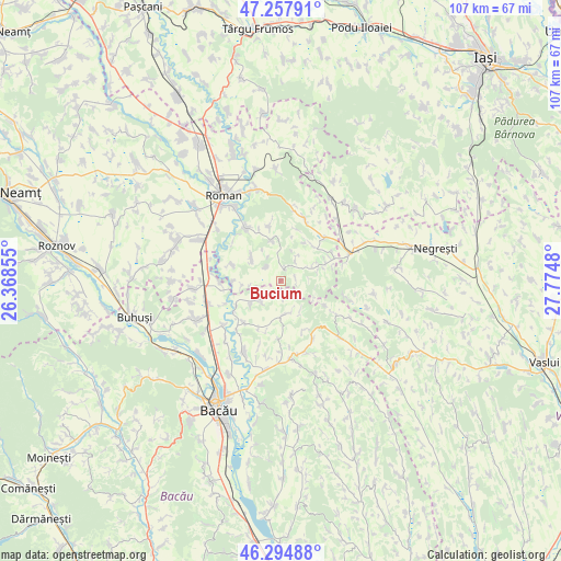 Bucium on map