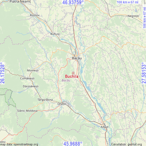 Buchila on map