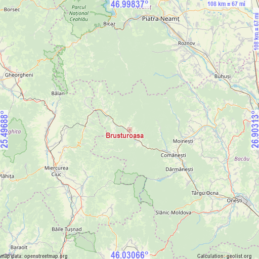 Brusturoasa on map