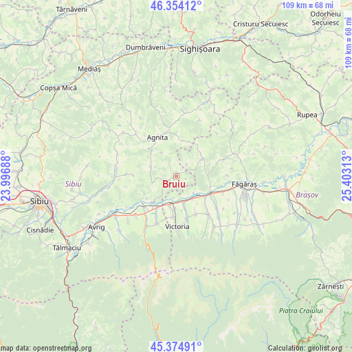 Bruiu on map