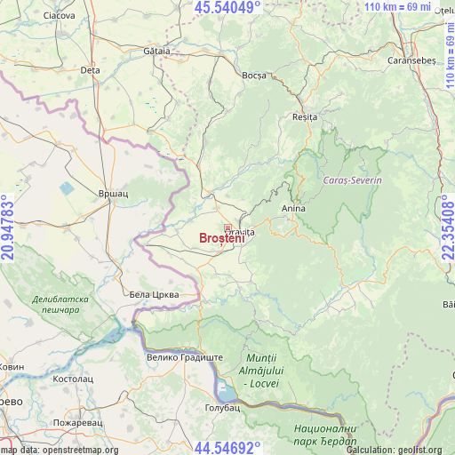 Broșteni on map