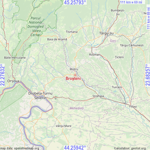 Broşteni on map