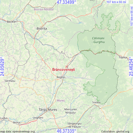 Brâncoveneşti on map