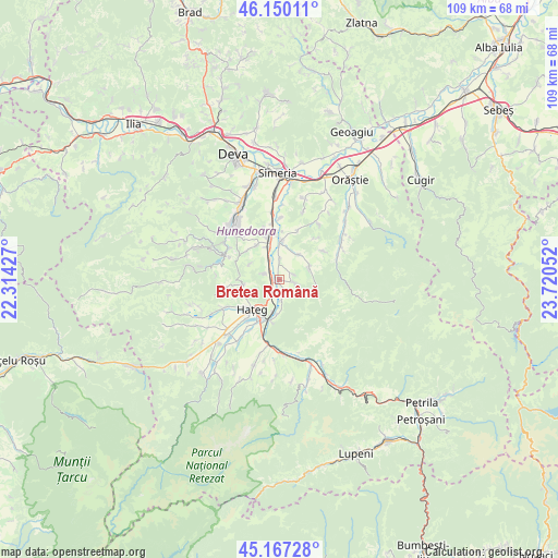 Bretea Română on map