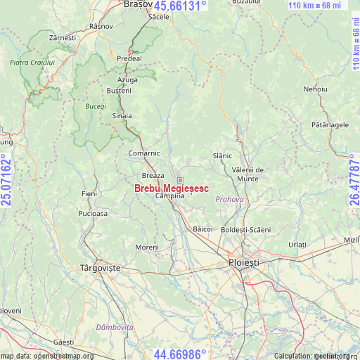 Brebu Megieșesc on map