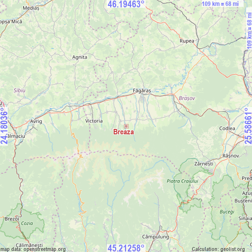 Breaza on map