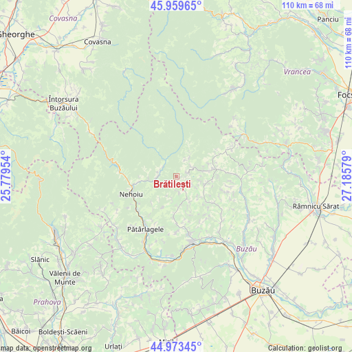 Brătilești on map