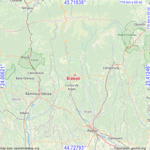 Brătești on map