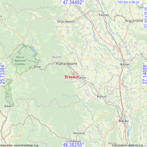 Brășăuți on map