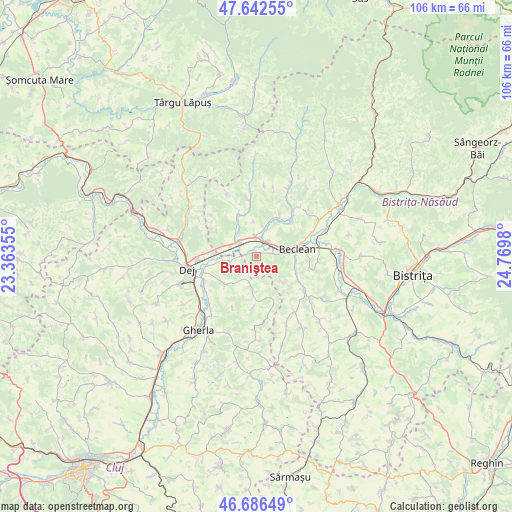 Braniştea on map