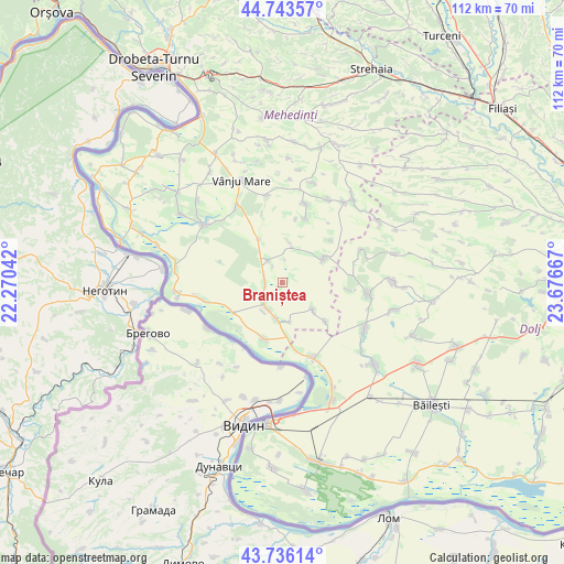 Braniștea on map