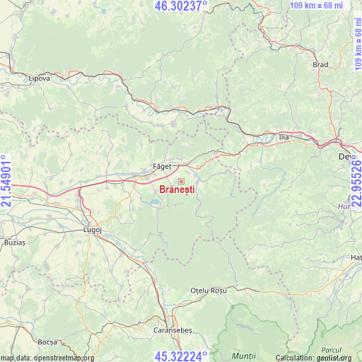 Brănești on map