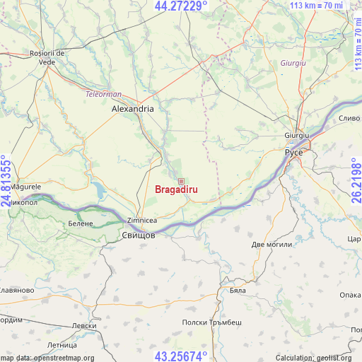 Bragadiru on map