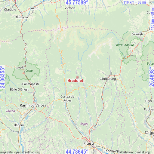 Brăduleţ on map