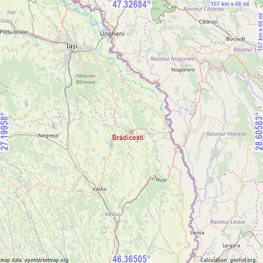 Brădicești on map