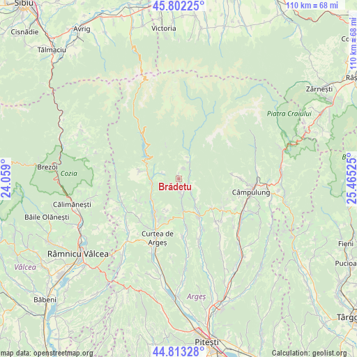 Brădetu on map