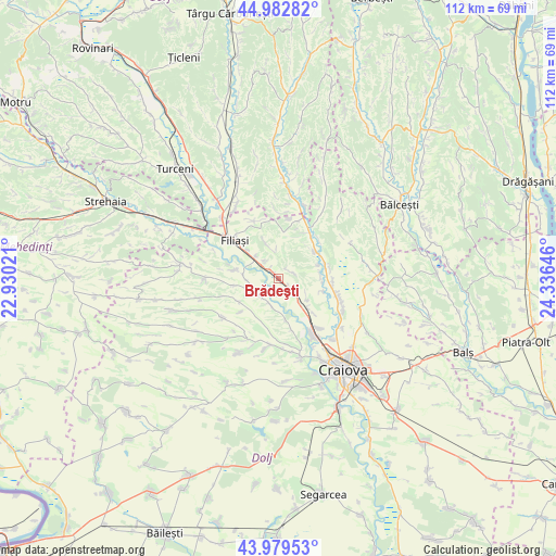 Brădeşti on map