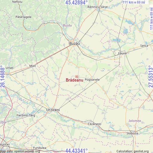 Brădeanu on map