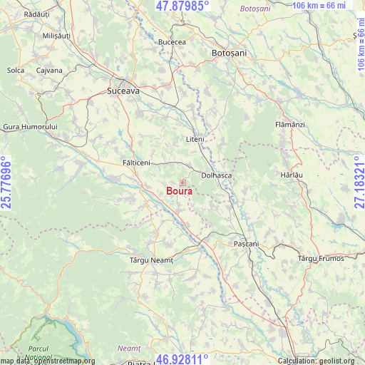 Boura on map