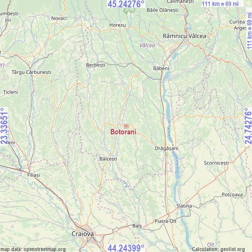 Botorani on map