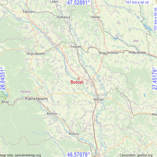 Botești on map