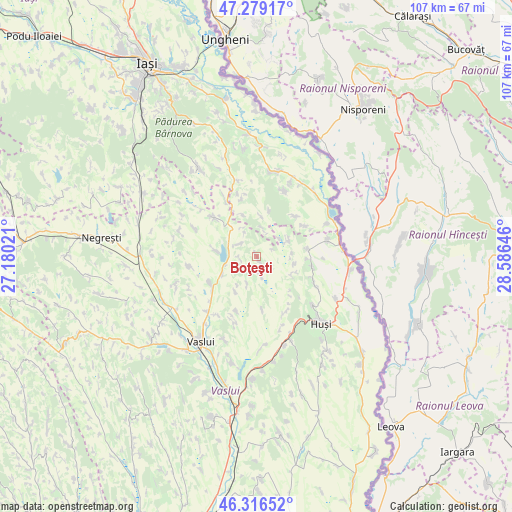 Boţeşti on map