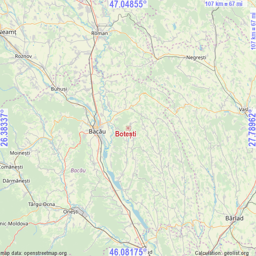 Botești on map