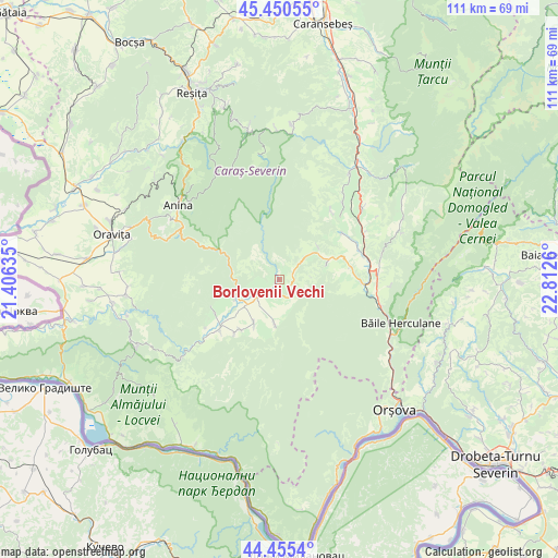 Borlovenii Vechi on map