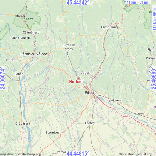 Borlești on map