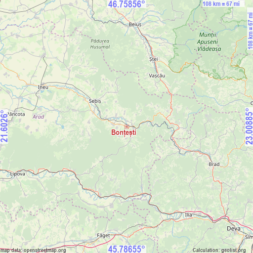 Bonțești on map