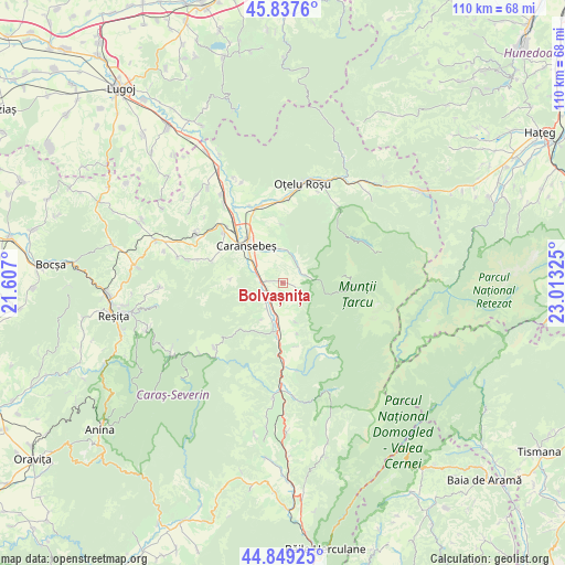 Bolvașnița on map