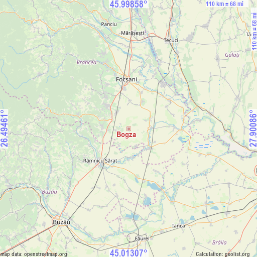 Bogza on map