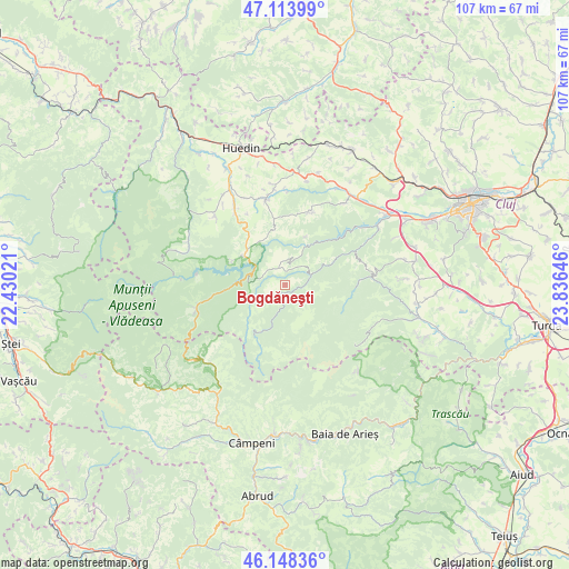 Bogdăneşti on map