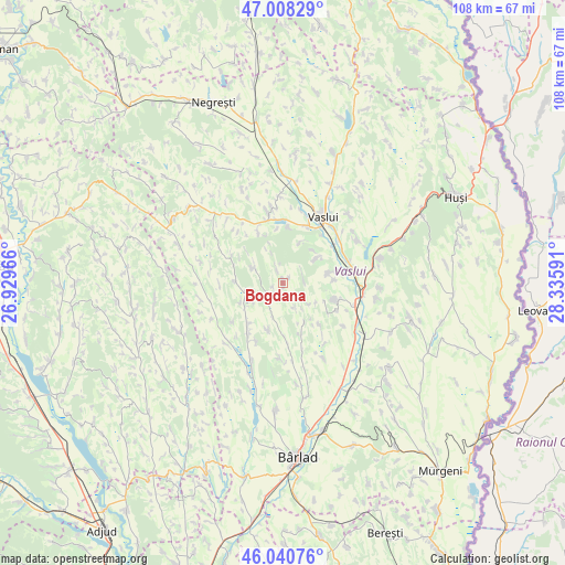 Bogdana on map