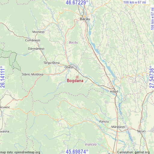 Bogdana on map