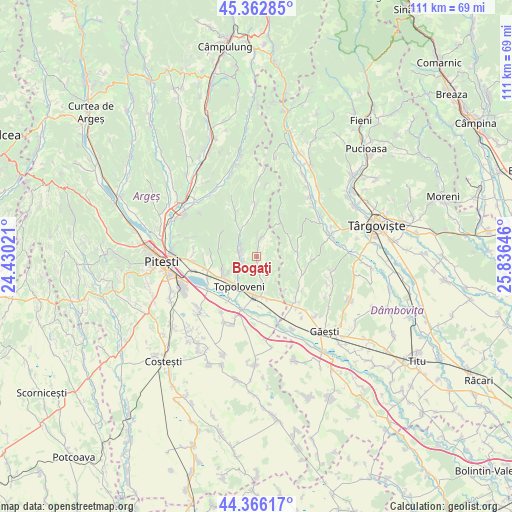 Bogaţi on map