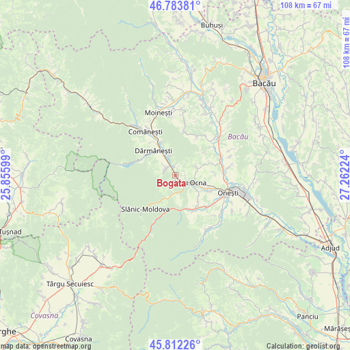 Bogata on map