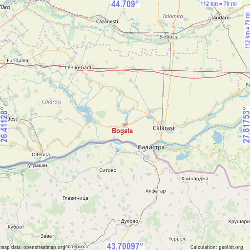 Bogata on map