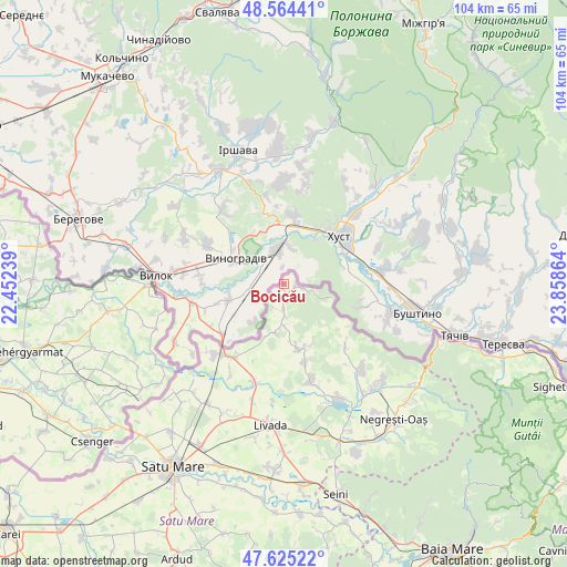 Bocicău on map