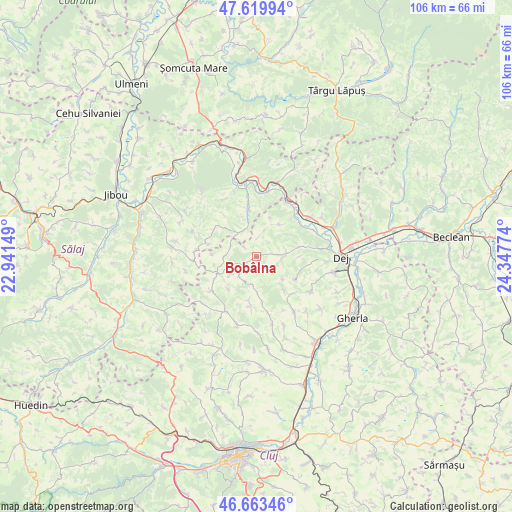 Bobâlna on map