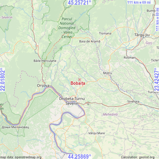 Bobaița on map