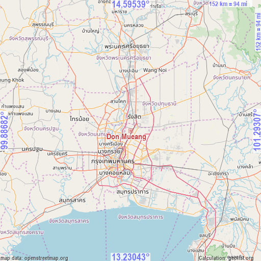 Don Mueang on map