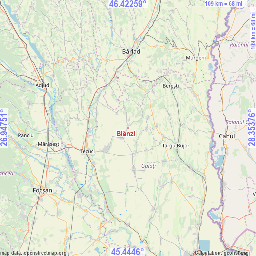 Blânzi on map